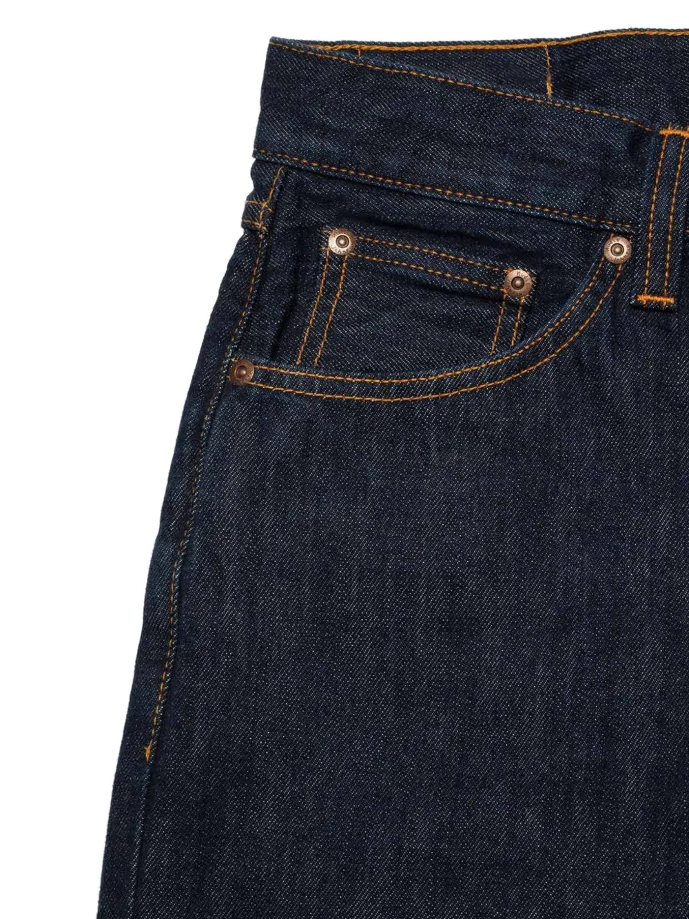 Nudie Jeans met contrasterende stiksels Blauw