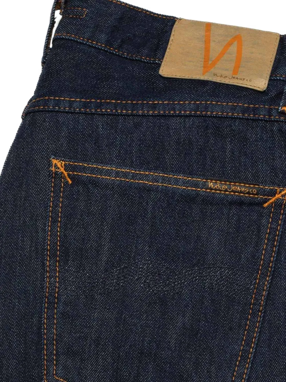 Nudie Jeans met contrasterende stiksels Blauw