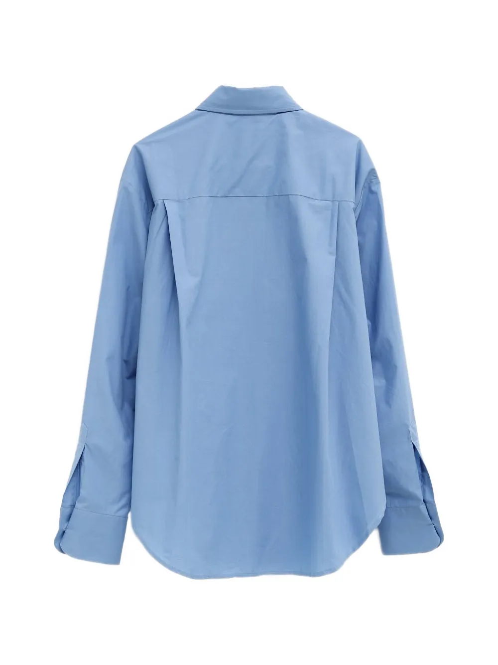 The Frankie Shop Lui blouse met gewelfde afwerking Blauw