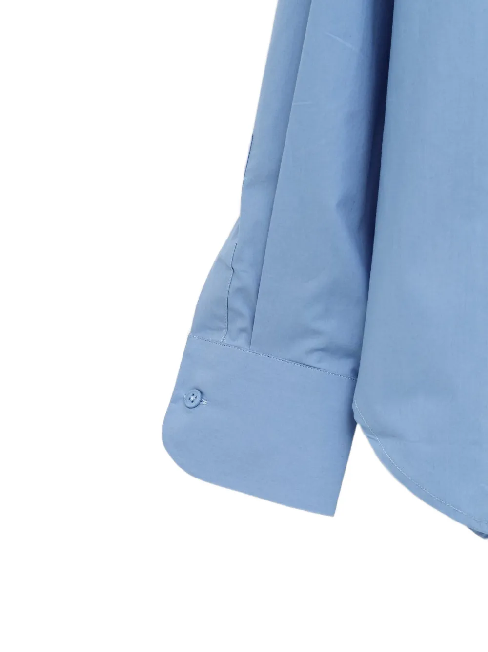 The Frankie Shop Lui blouse met gewelfde afwerking Blauw
