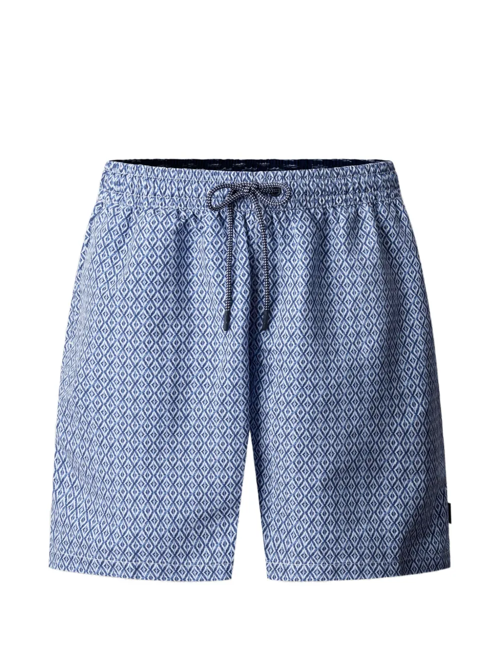Hackett London Badeshorts mit Rautenmuster - Blau