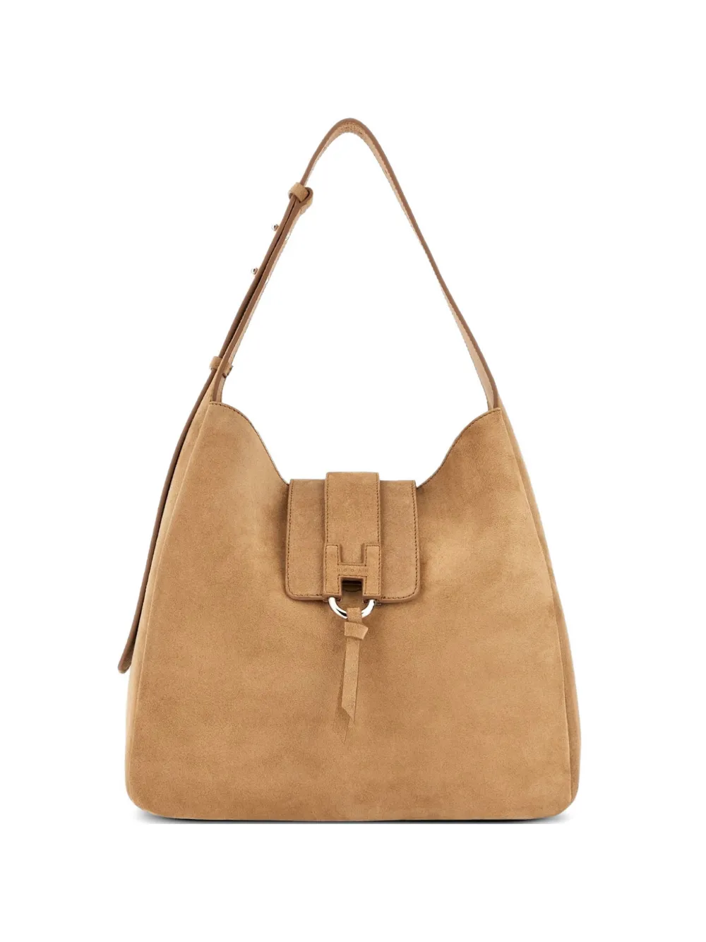 Tod's T Timeless buckle suede tote bag - Toni neutri