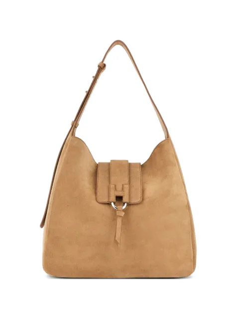 Tod's T Timeless buckle suede tote bag