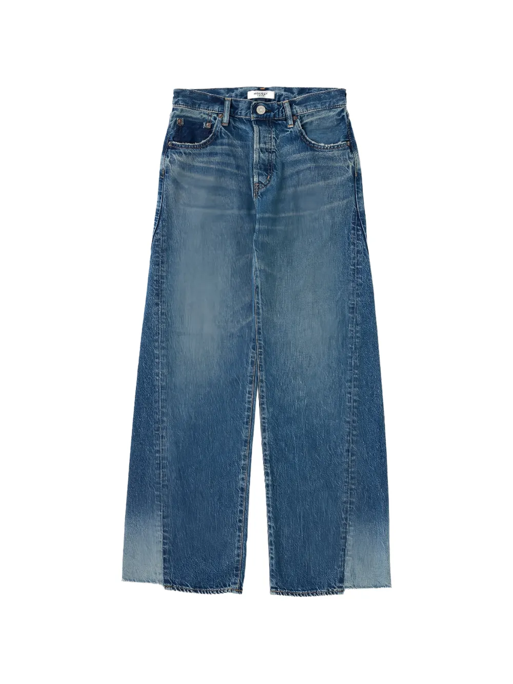 Moussy Vintage Holyoke panelled wide-leg jeans - Blau