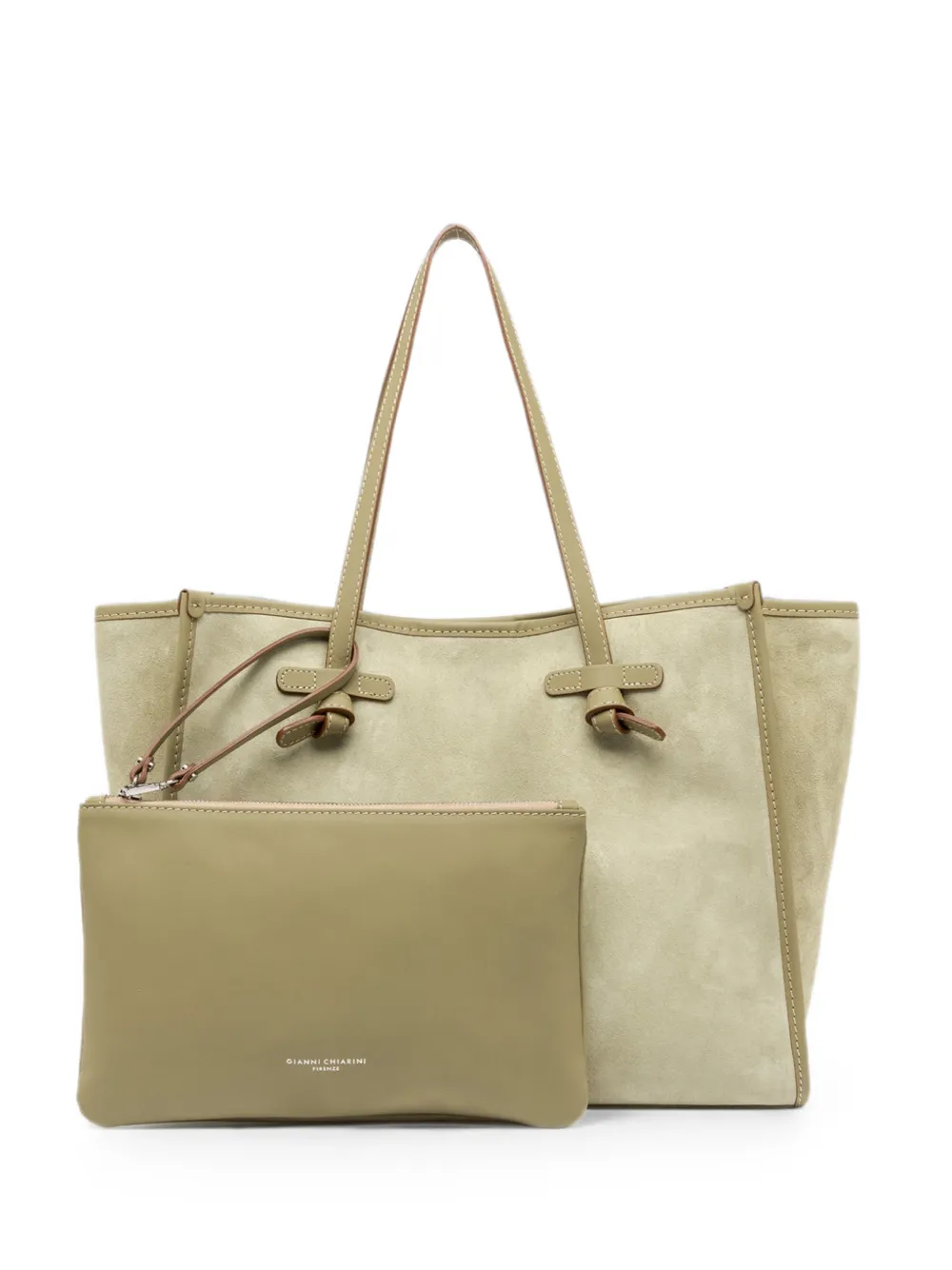 GIANNI CHIARINI Marcella Schultertasche mit Bindedetail - Grün