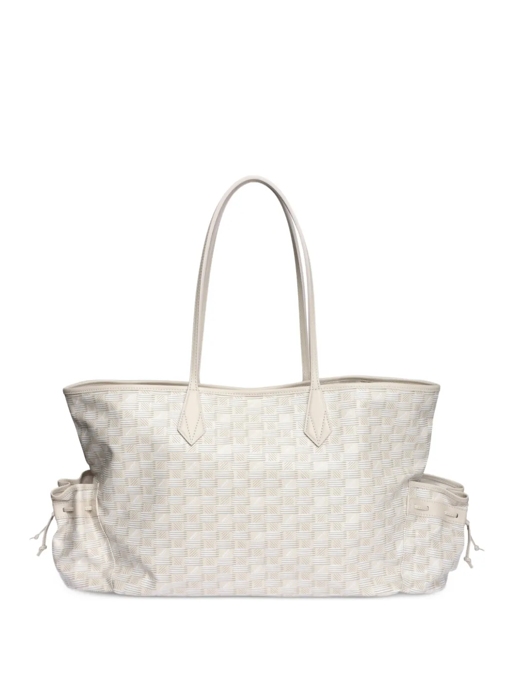 Moreau geometric-print drawstring-pocket tote bag - Toni neutri