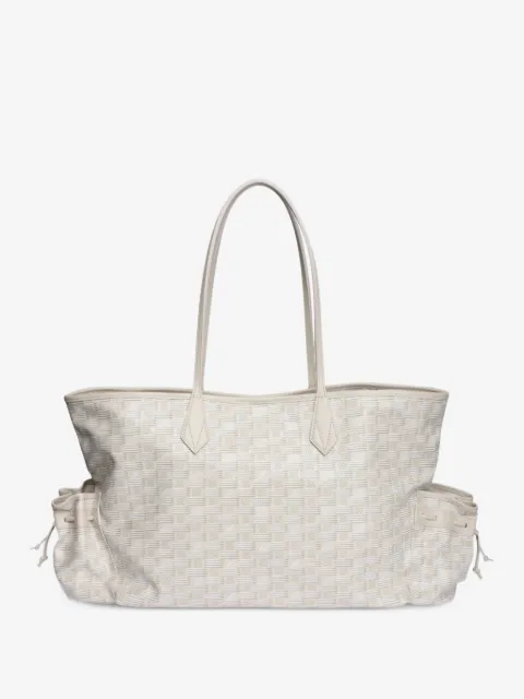 Moreau geometric-print drawstring-pocket tote bag