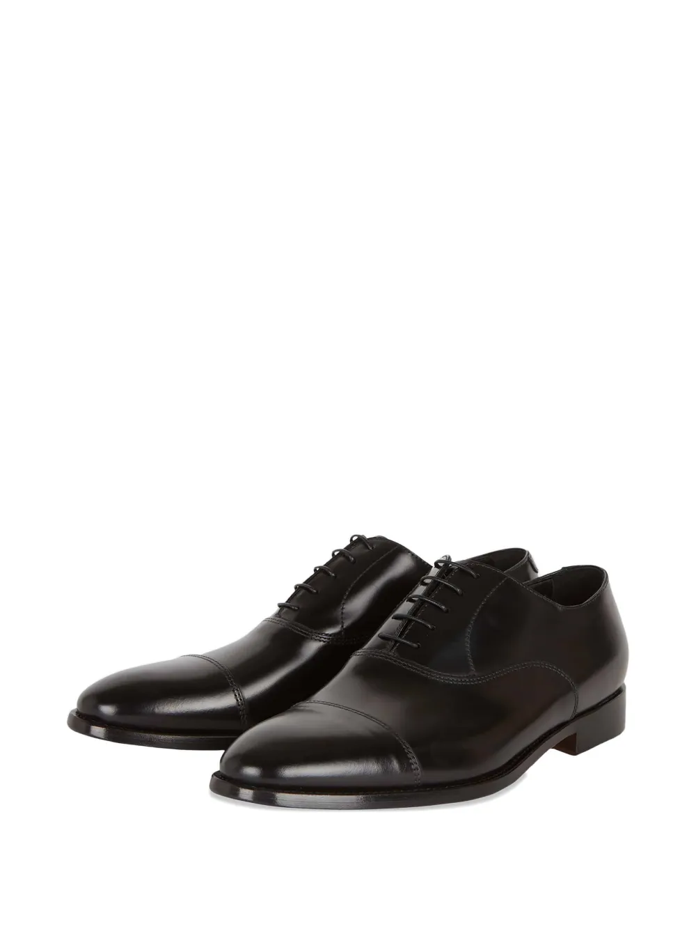 Boggi Milano cap-toe lace-up derby shoes Zwart
