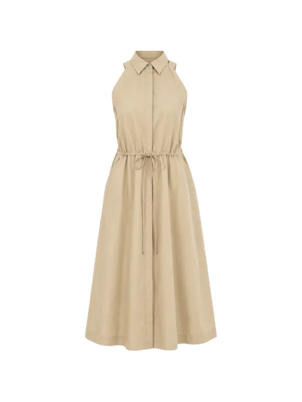 boss midi dress Boss Sleeveless Drawstring Waist Midi Dress