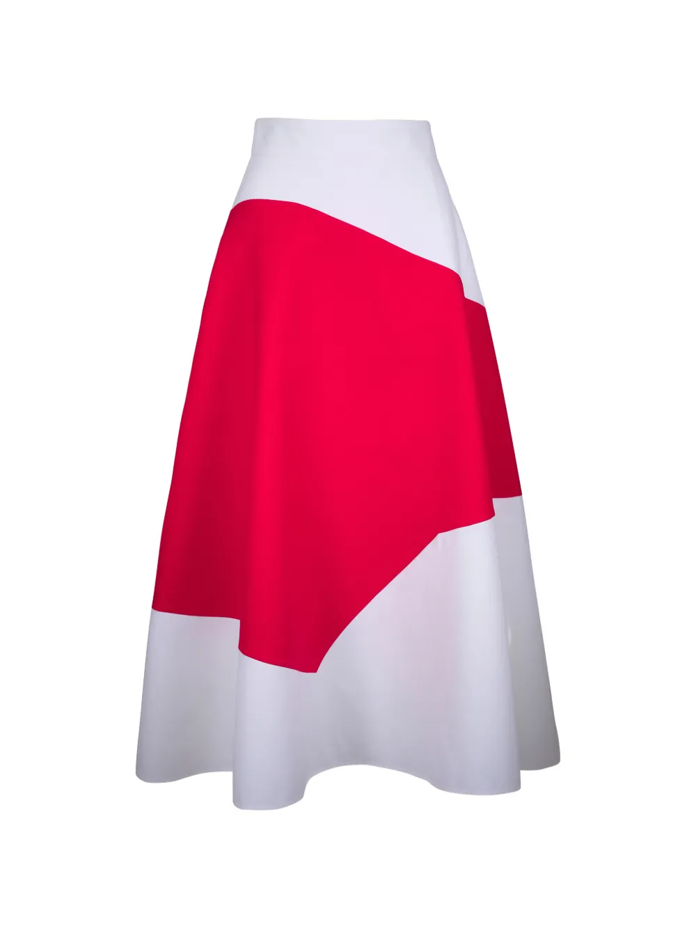 Akris colour-block A-line skirt - Bianco