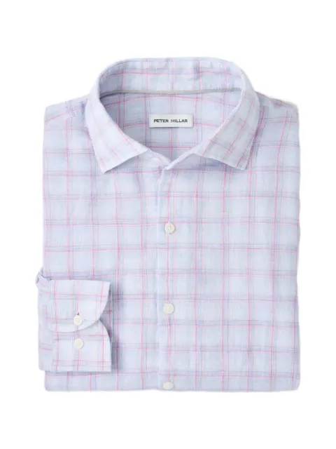 Peter Millar check-pattern linen shirt