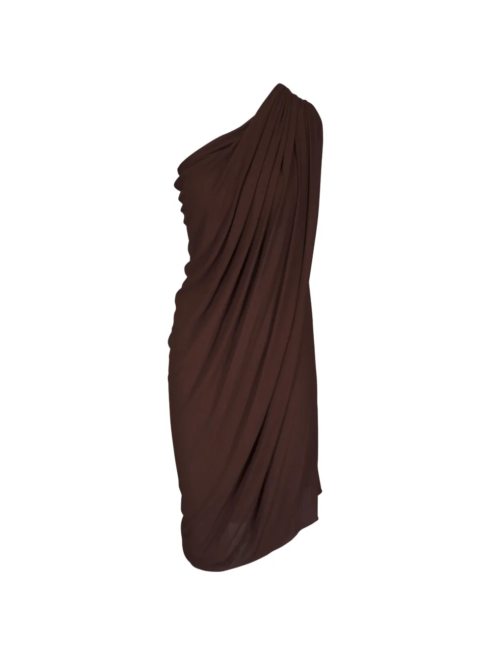 Michael Kors draped one-shoulder dress - Marrone