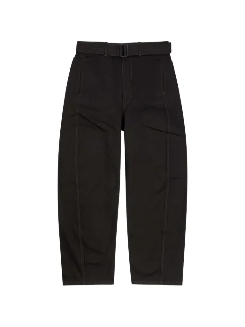 LEMAIRE Twisted belted topstitched jeans