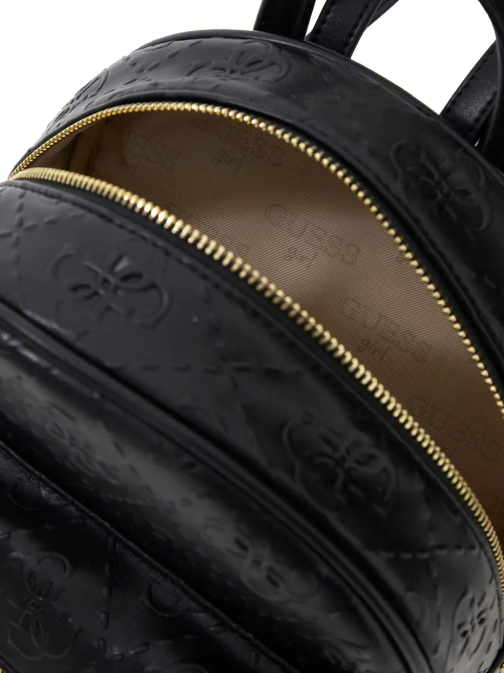  Guess Kids Mini Embossed Zip-up Backpack - Nero 