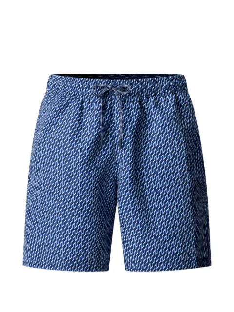 Hackett London Geo Block drawstring swim trunks
