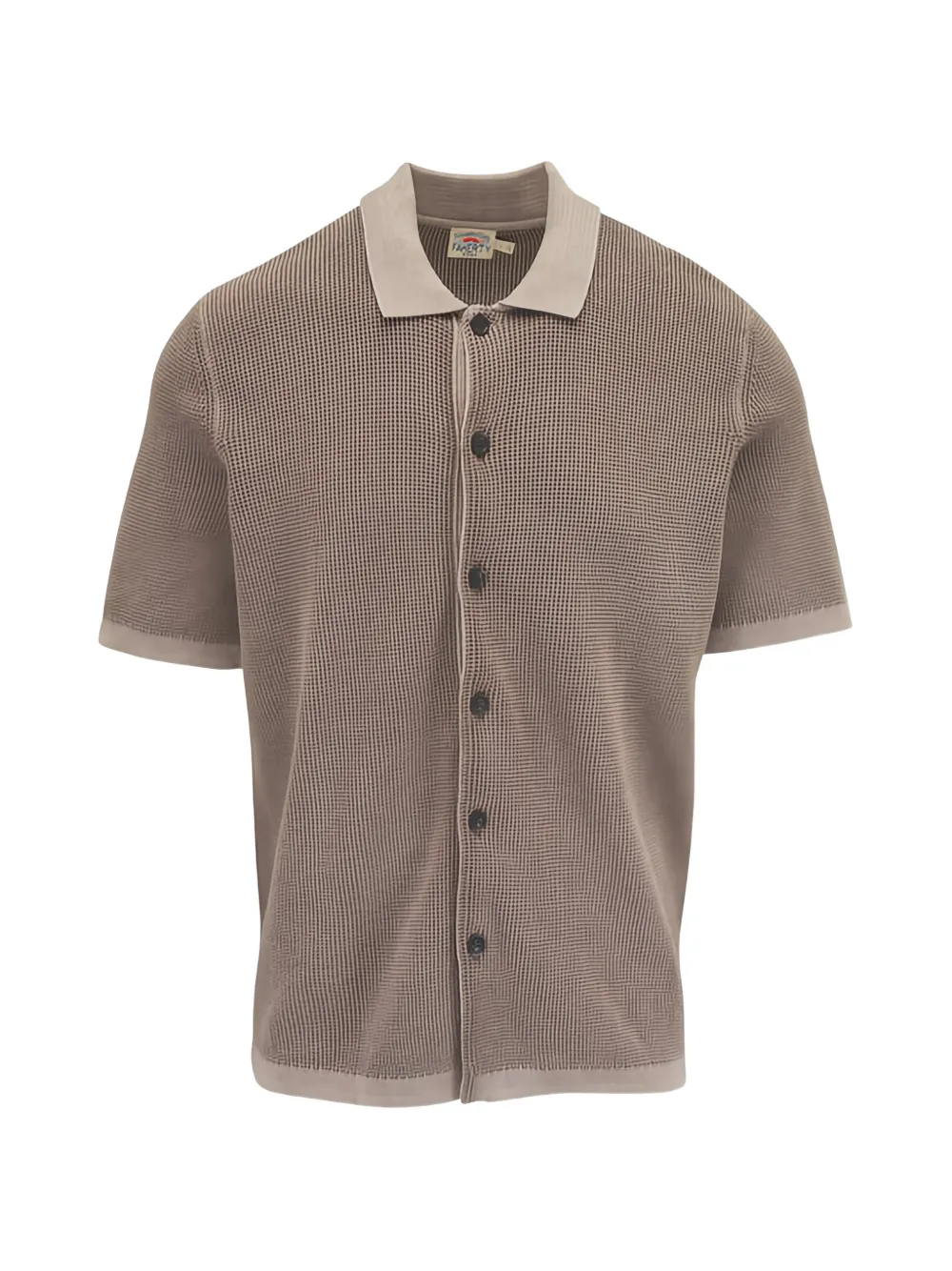 FAHERTY waffle-knit short-sleeve shirt - Marrone