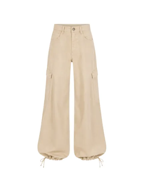 ICON DENIM drawstring-cuff cargo-pockets palazzo pants