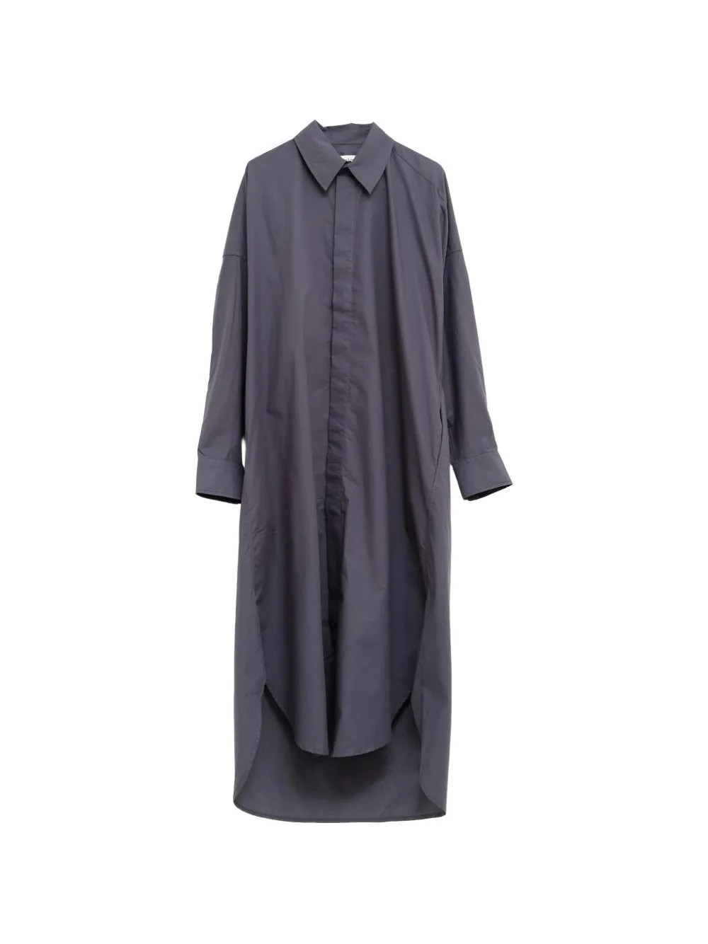 The Frankie Shop Bloom curved-hem shirtdress - Grigio