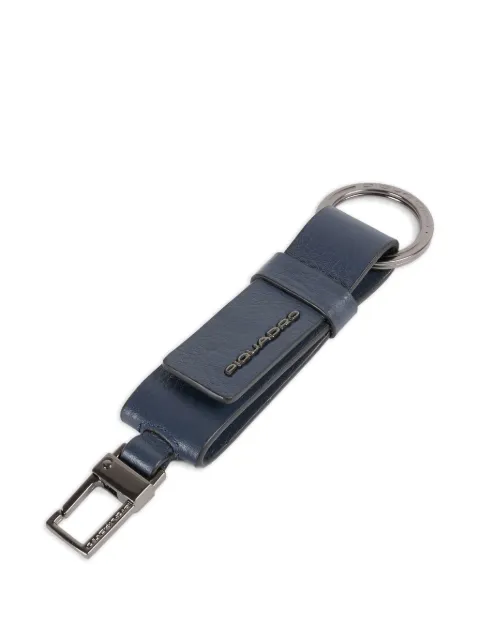 PIQUADRO leather carabiner keyring