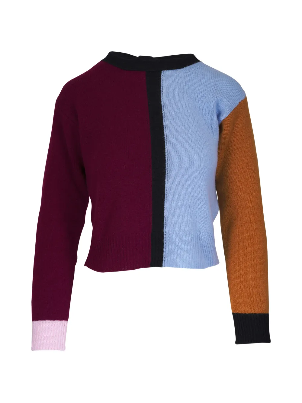 Marni colour-block knitted sweater - Blue