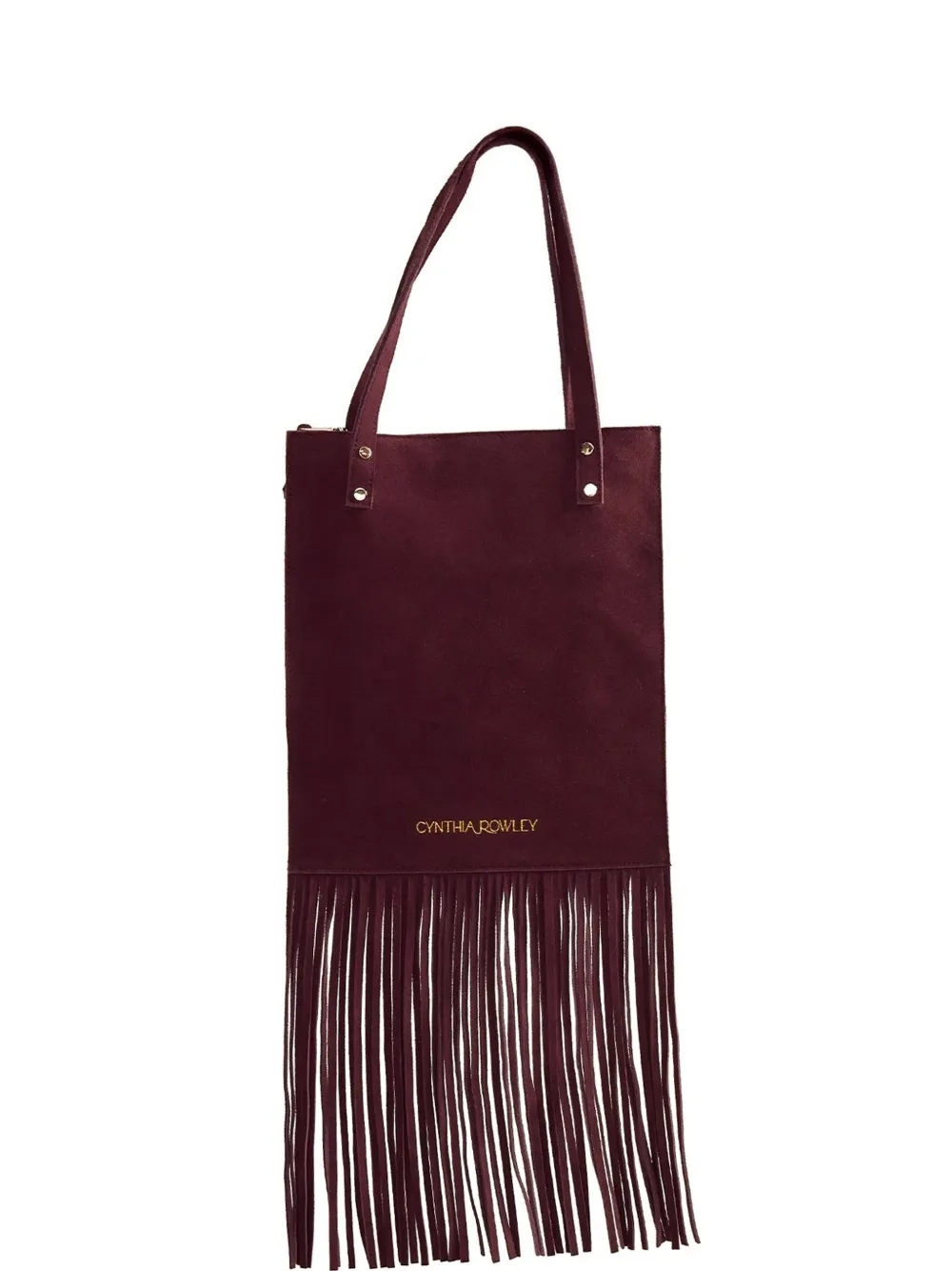 Cynthia Rowley Felicity fringe suede tote bag - Rosso
