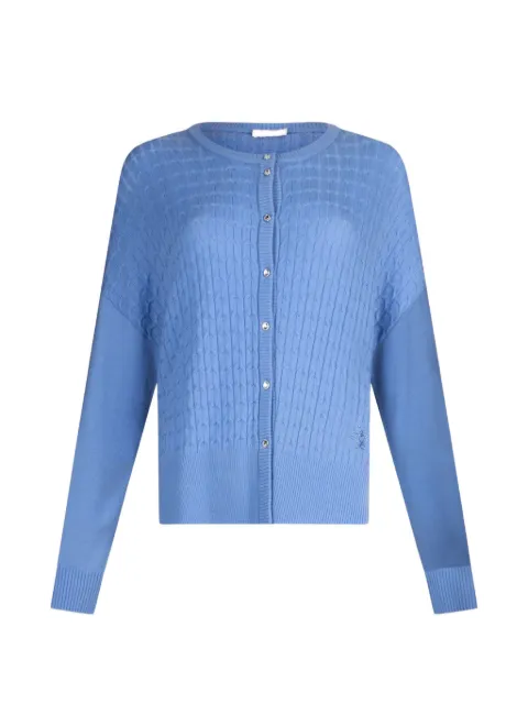 LIU JO — cable-knit button-up cardigan