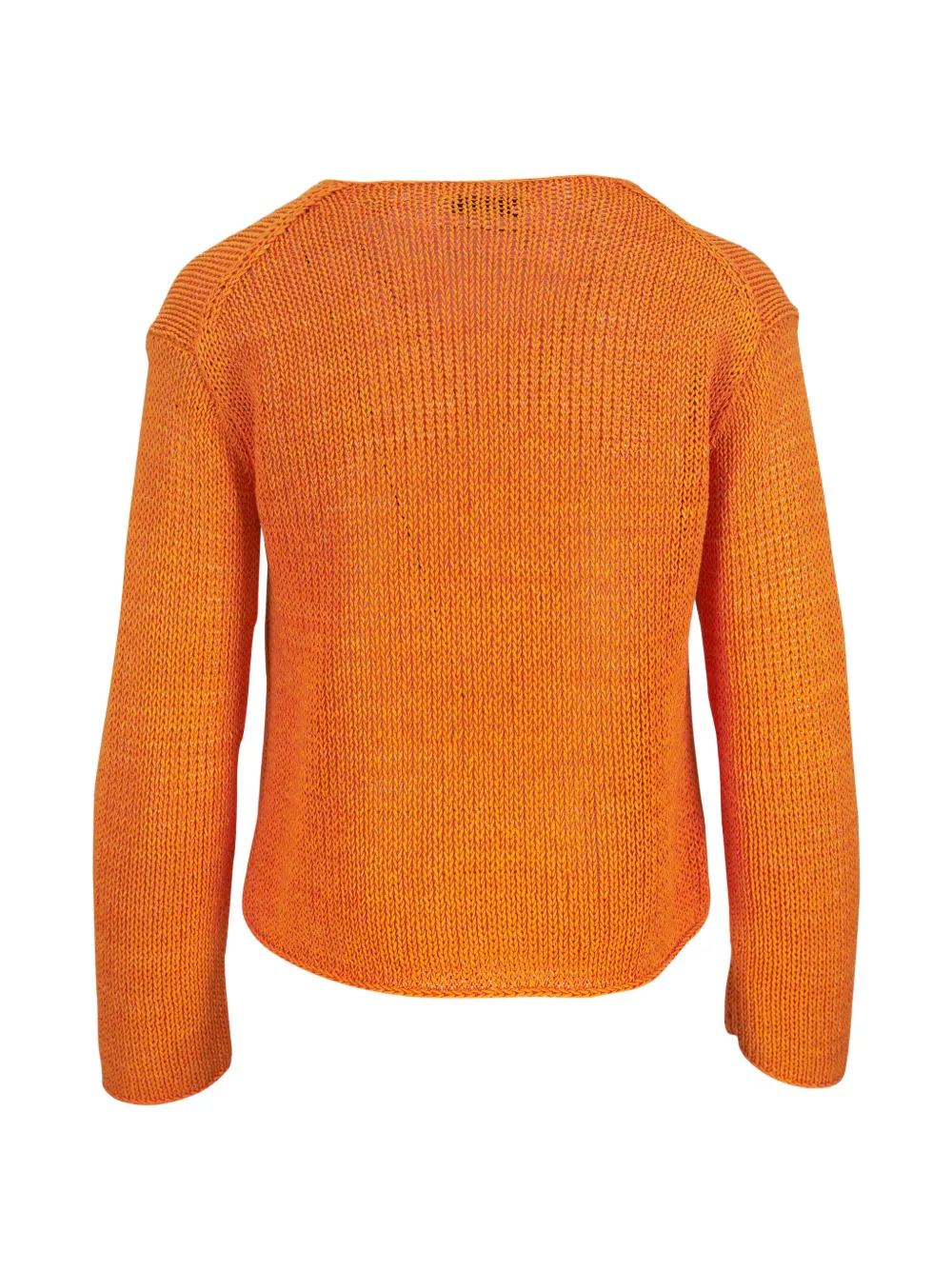 Vince Ribgebreide trui met boothals Oranje