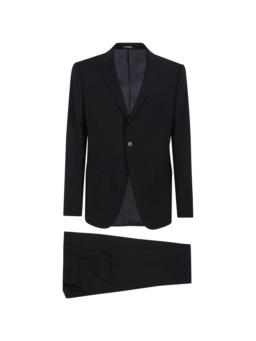 Emporio Armani single-breasted wool suit - Nero