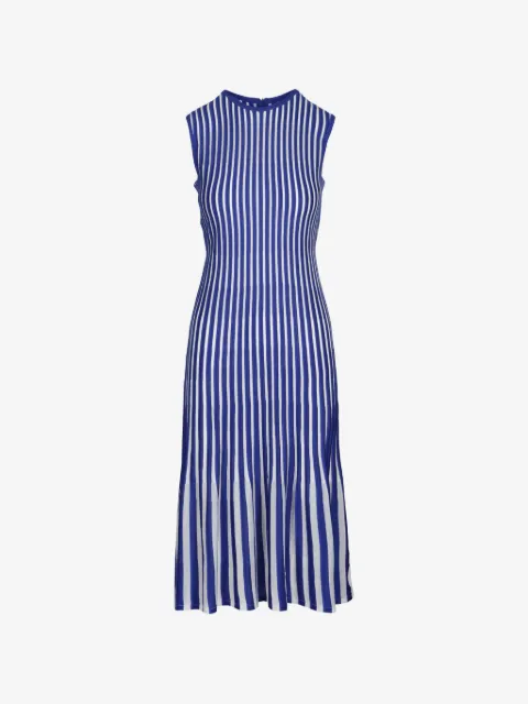 Akris striped sleeveless midi dress