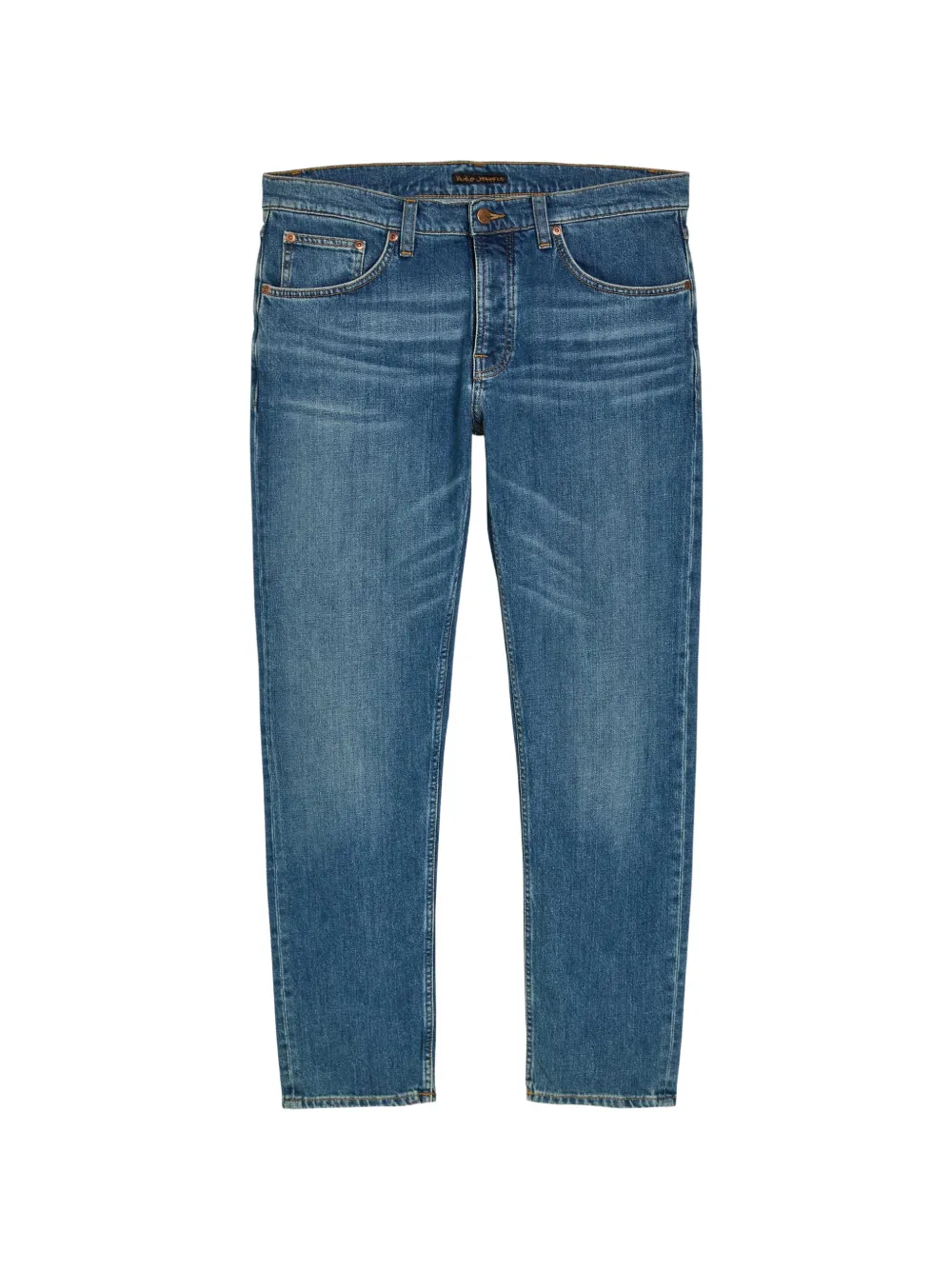 Nudie Jeans whiskered faded-effect jeans - Blau