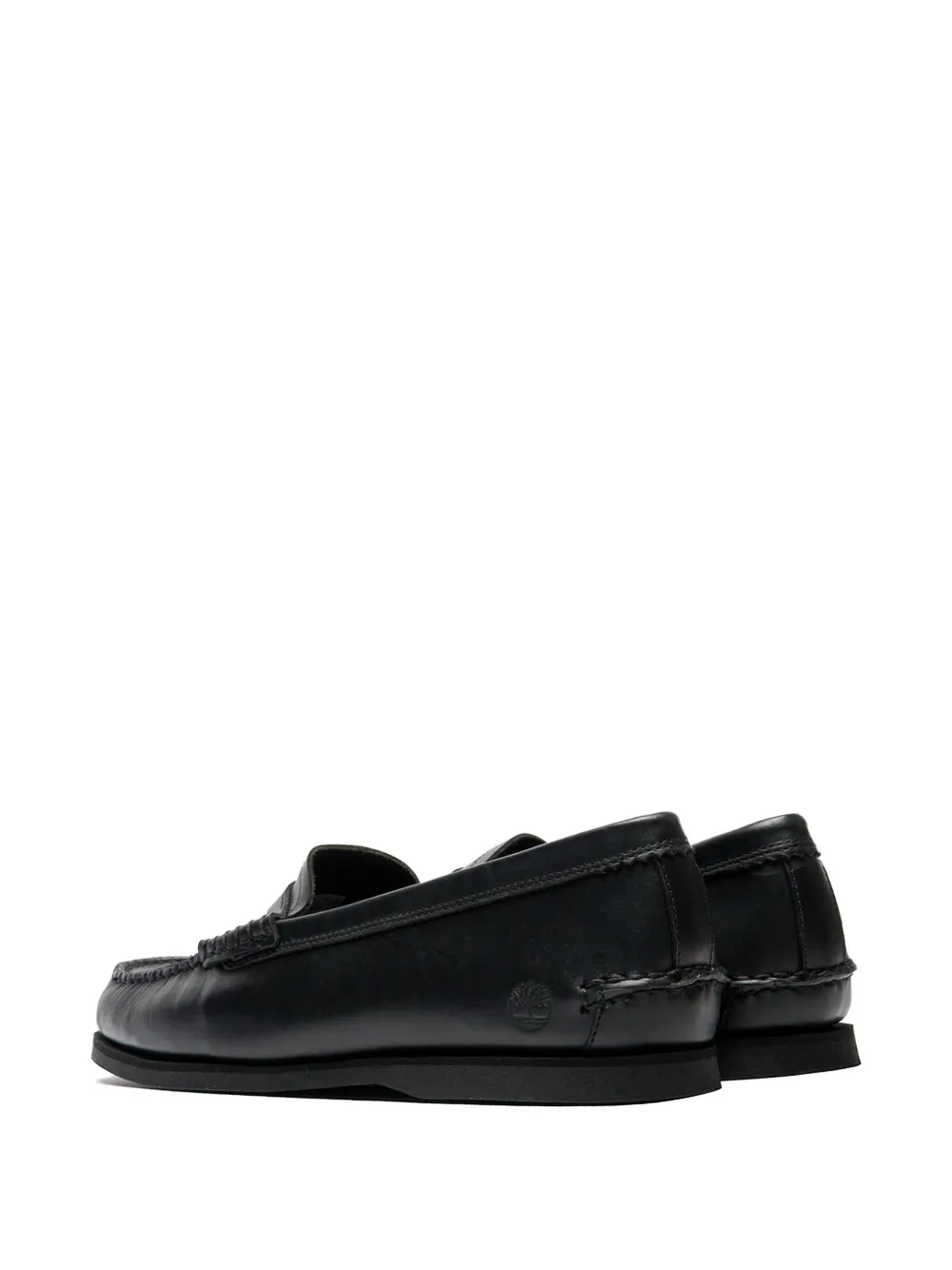Timberland logo-embossed penny loafers Zwart