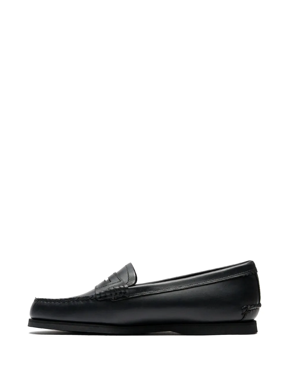 Timberland logo-embossed penny loafers Zwart