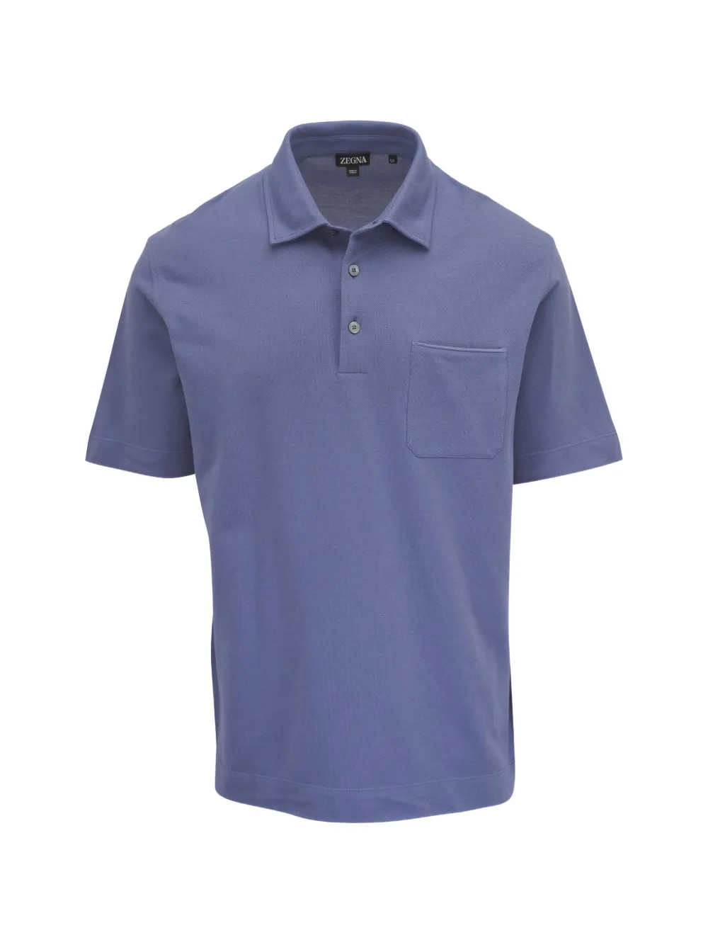 Zegna short-sleeve knit polo shirt - Blau