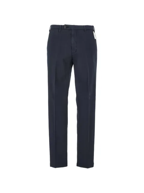 michael coal pressed-crease straight-leg trousers