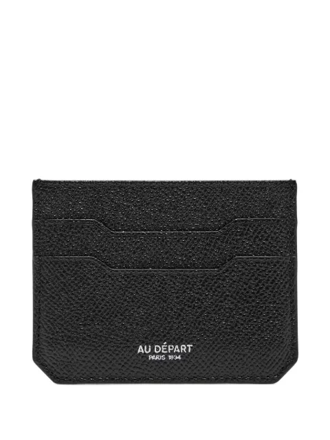 Au Départ grainy-leather cardholder