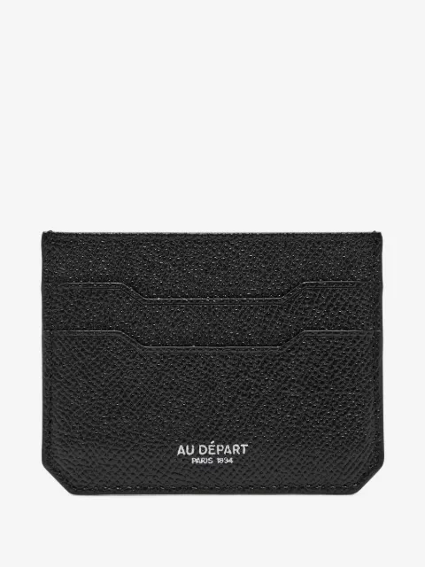 Au Départ grainy-leather cardholder