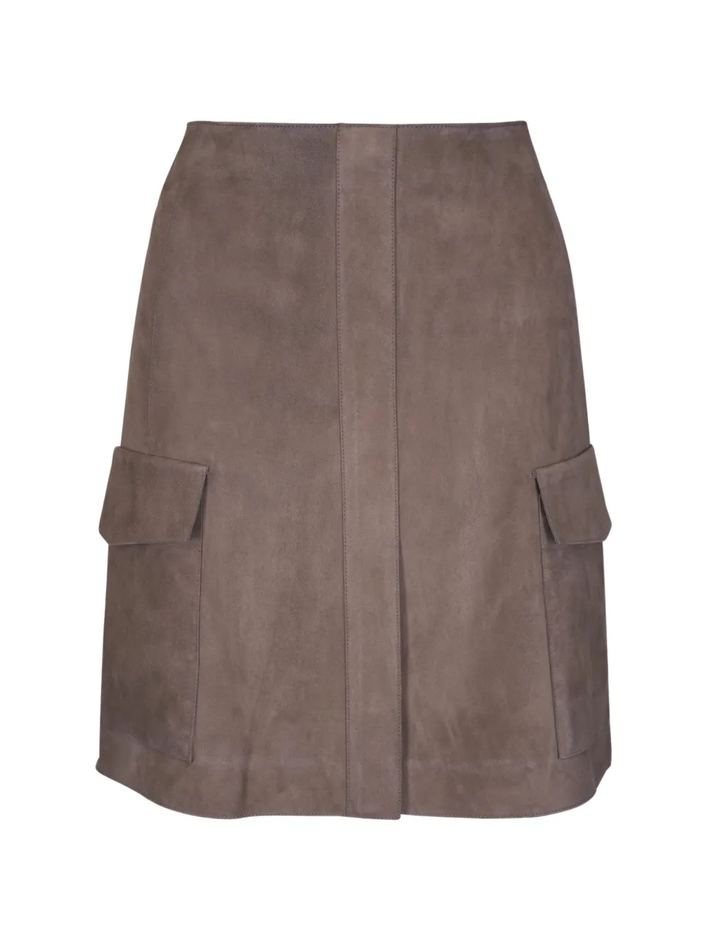 Akris suede mini skirt - Marrone