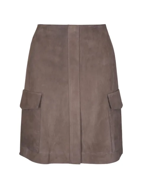 Akris suede mini skirt