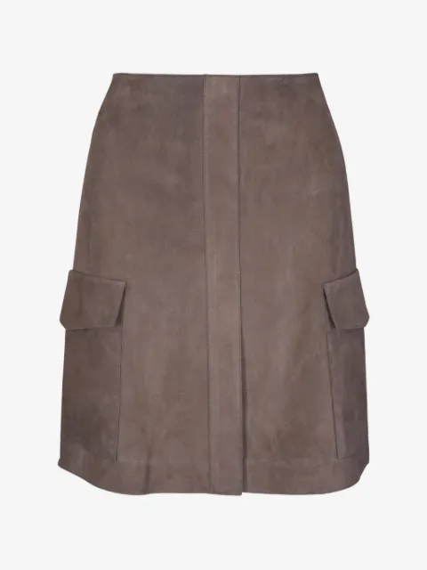 Akris suede mini skirt