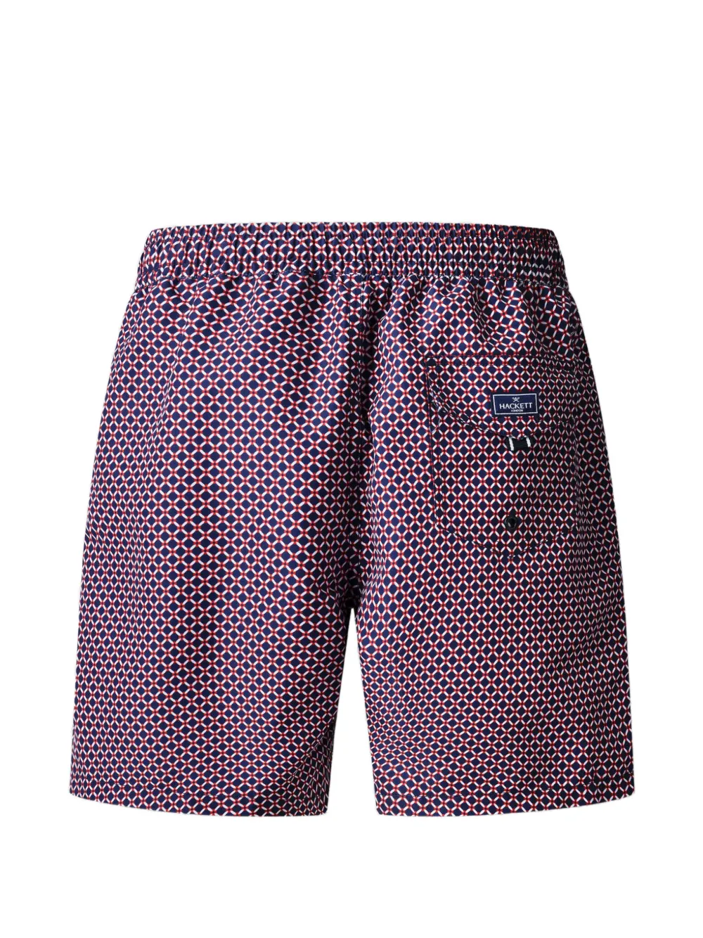 Hackett London Zwembroek met geometrische print Blauw