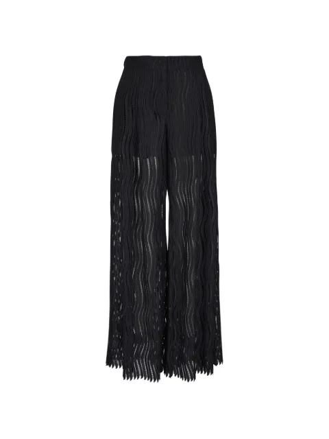 Akris Cassie wave-pattern trousers
