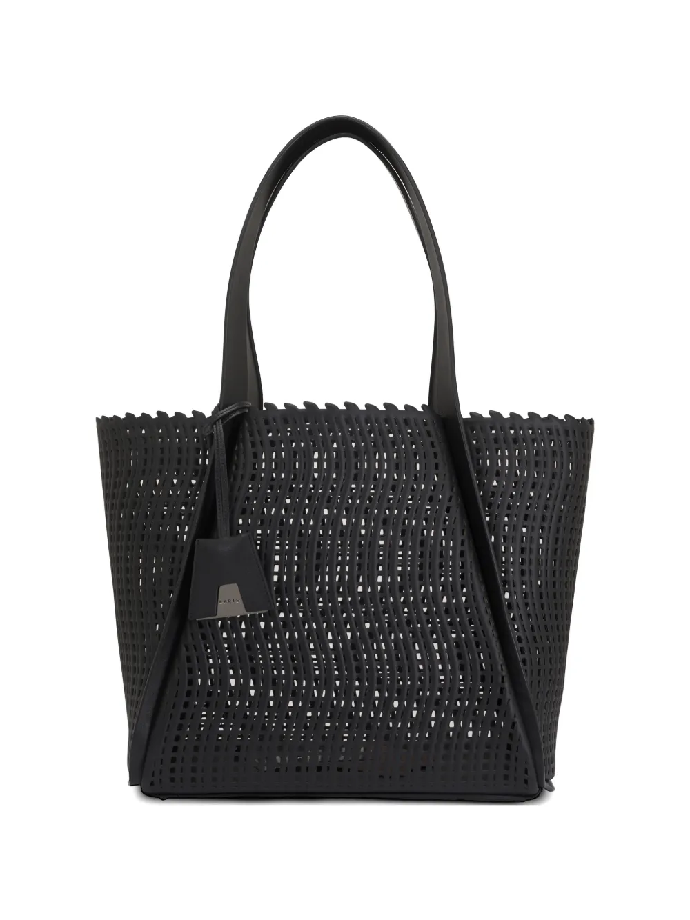 Akris medium Alex laser-cut tote bag - Nero