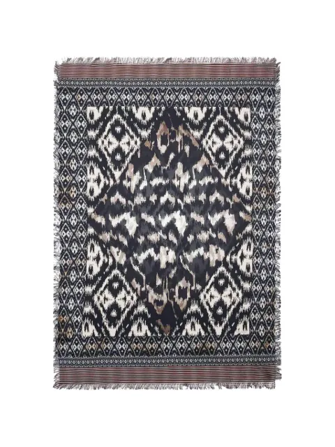 Pierre-Louis Mascia Aloe ikat-print frayed scarf