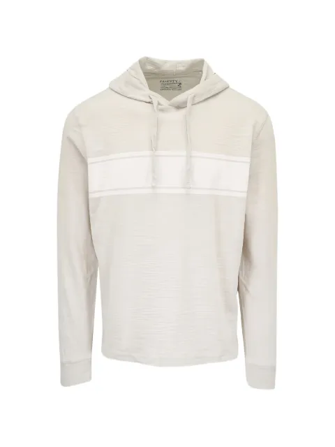 FAHERTY stripe-detail drawstring hoodie