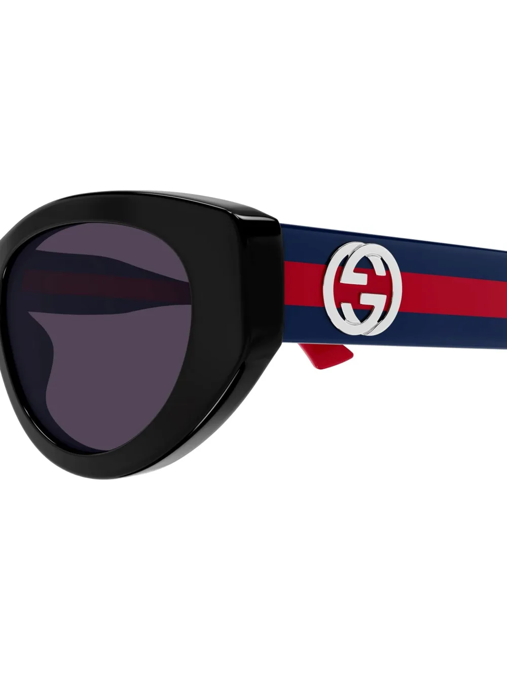 Gucci Eyewear Zonnebril met cat-eye montuur Zwart
