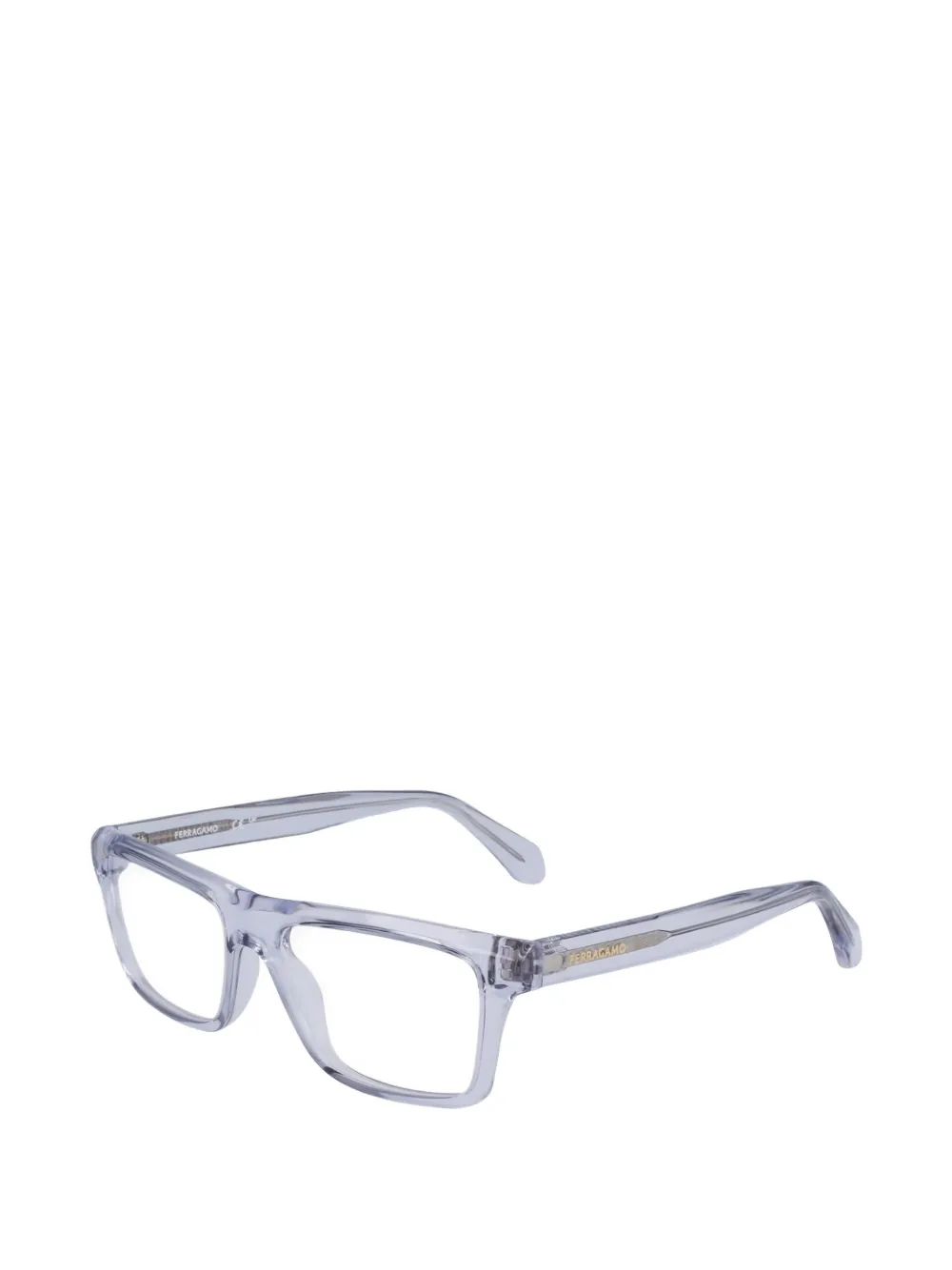 Ferragamo Rectangle-frame Glasses In Gray
