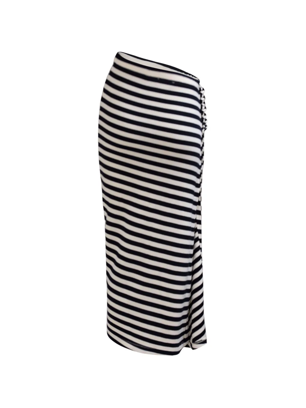Rabanne striped ruched skirt - Blu