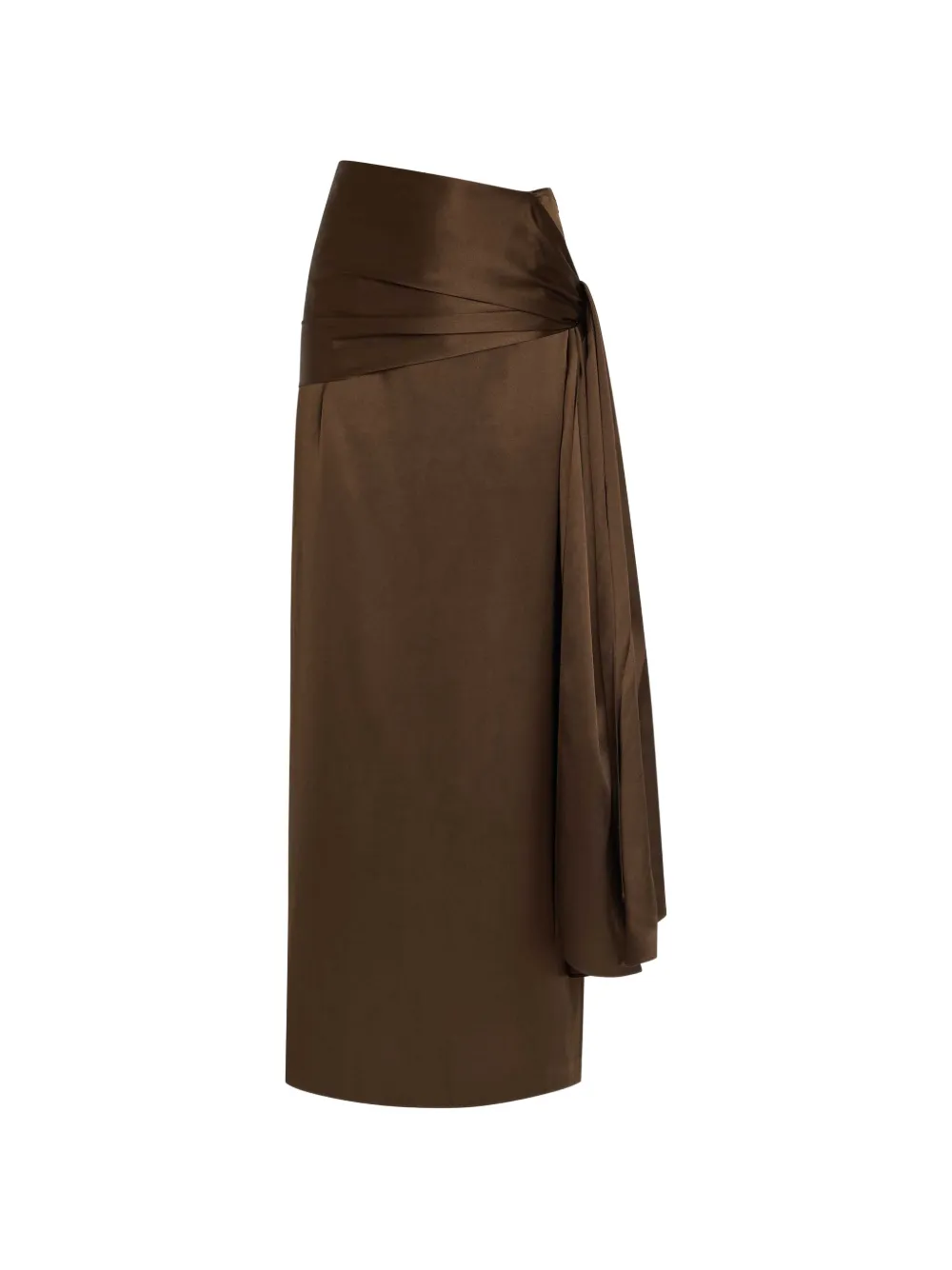 Heirlome Mila satin-finish maxi skirt - Marrone