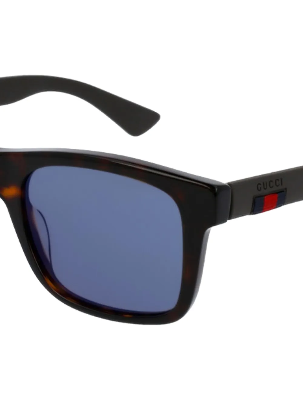 Gucci Zonnebril met vierkant montuur Zwart