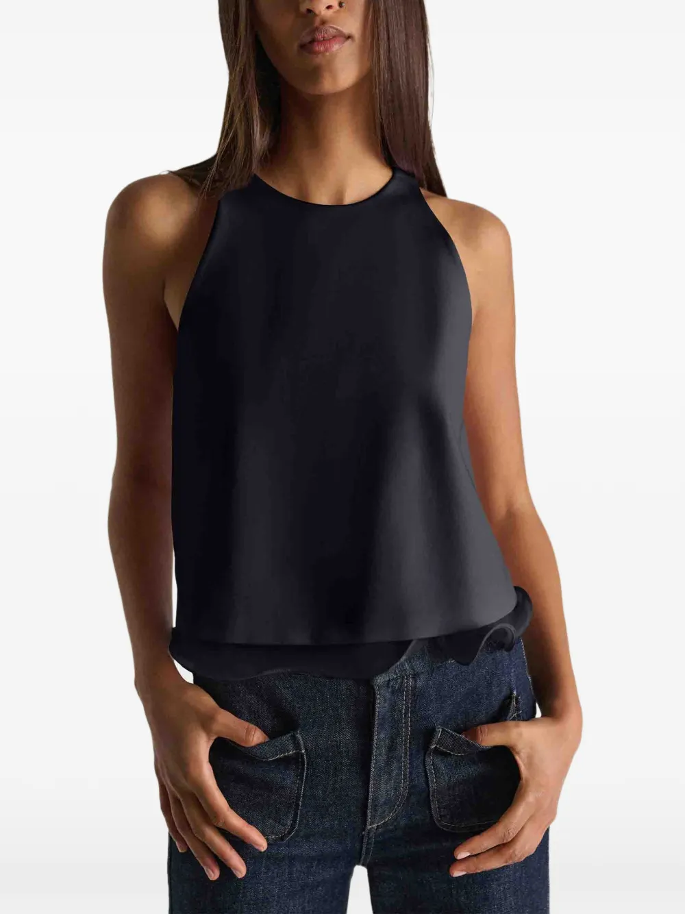 Dorothee Schumacher Emotional Essence top met ruches Blauw
